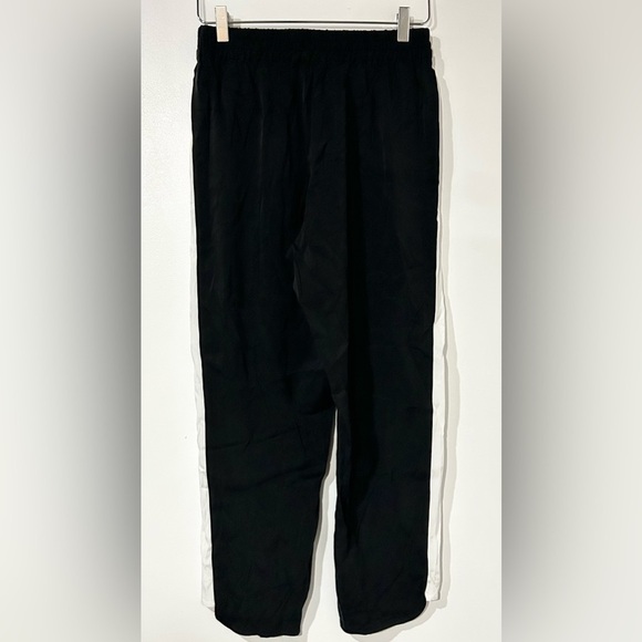 J. Crew x Universal Standard Stripe-Inset Cupro Pants Black White XS - Picture 7 of 9